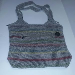 The sak purse with tan/multi color stripes